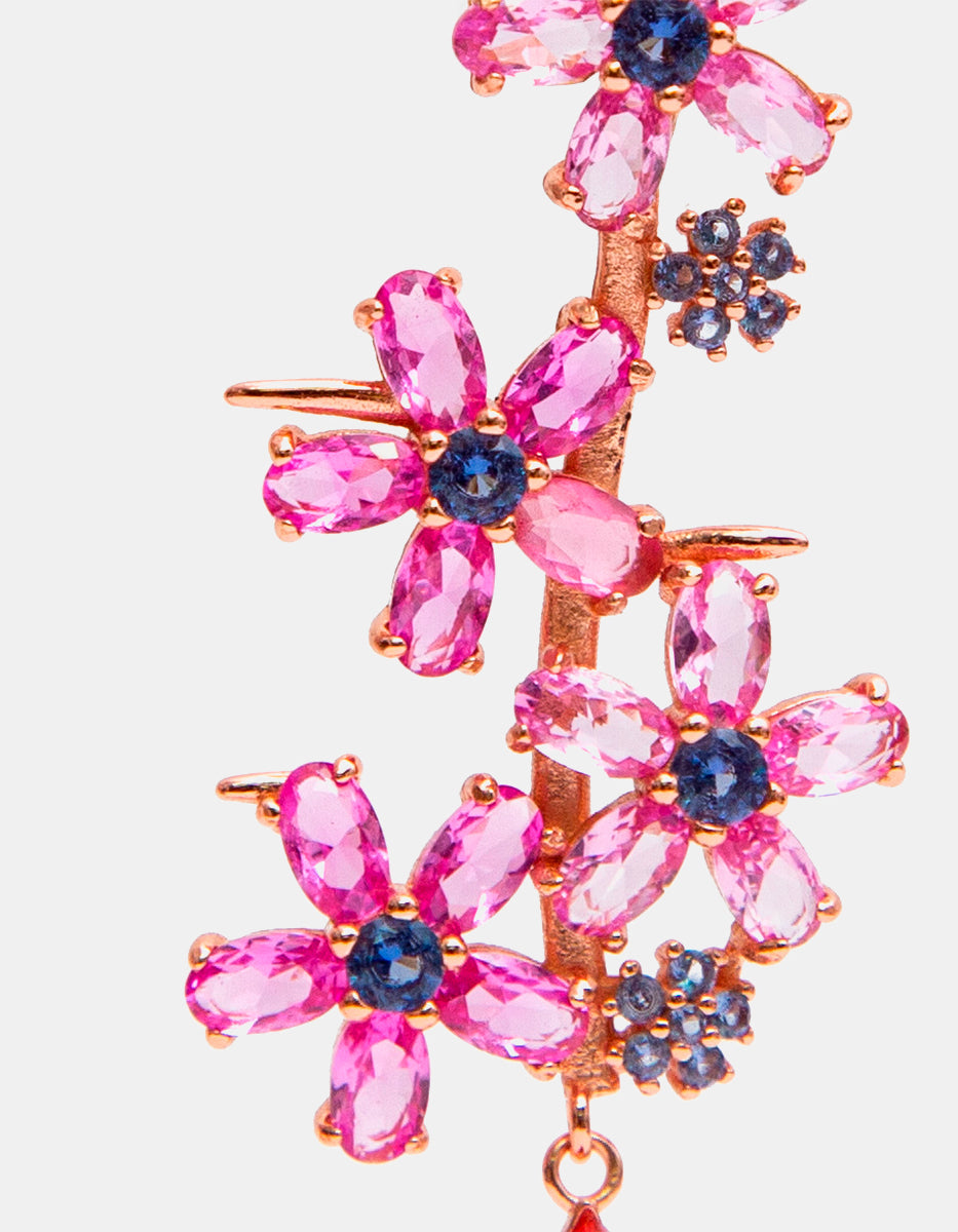 Pendientes en forma de flor Luxury Color