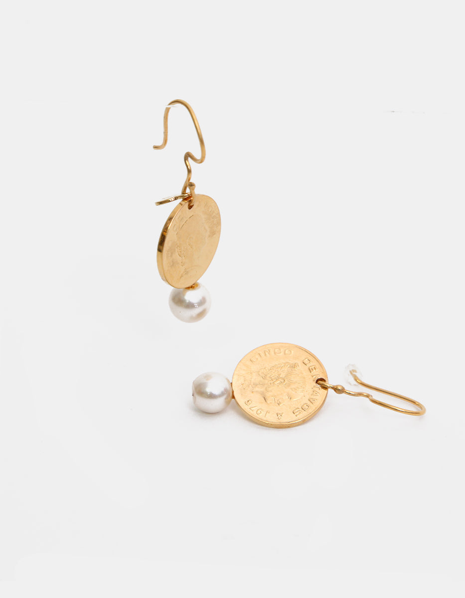 Pendientes moneda auténtica Memorias