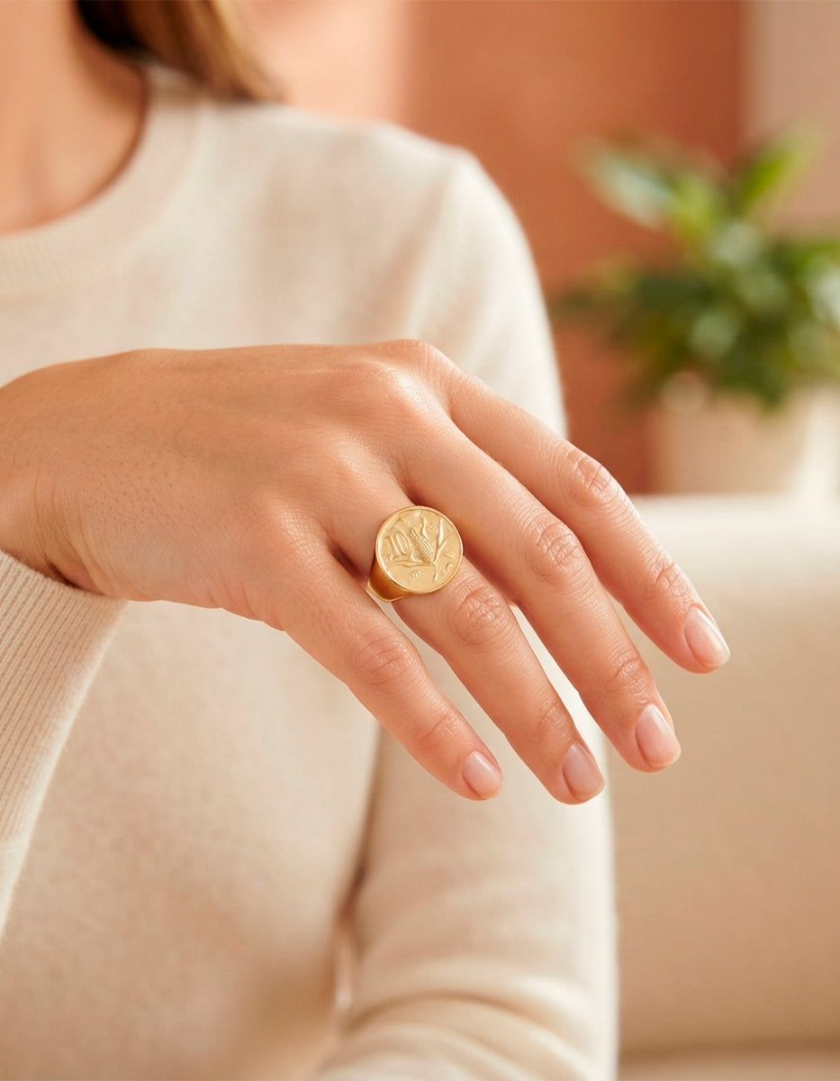 Anillo moneda auténtica Memorias