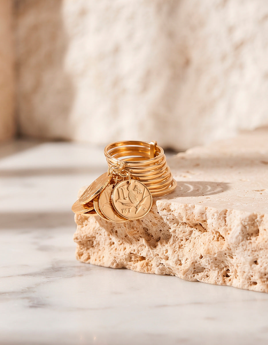 Anillo moneda auténtica Memorias