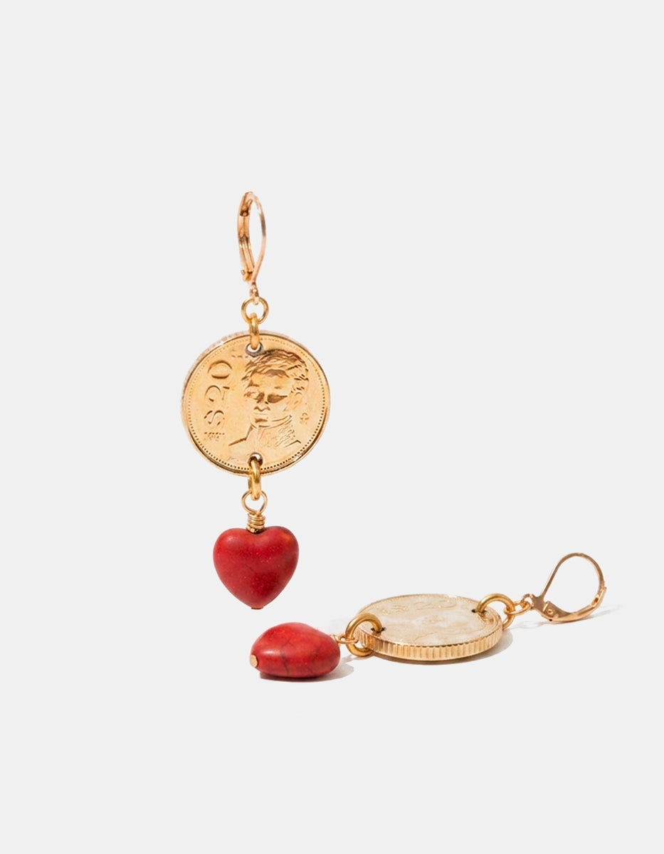 Pendientes monedas auténticas Memorias