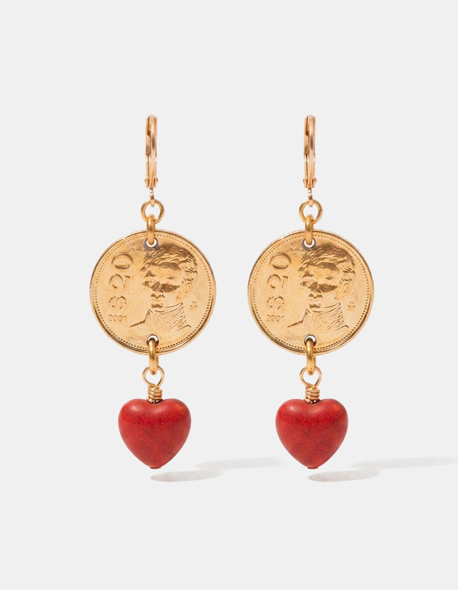 Pendientes monedas auténticas Memorias