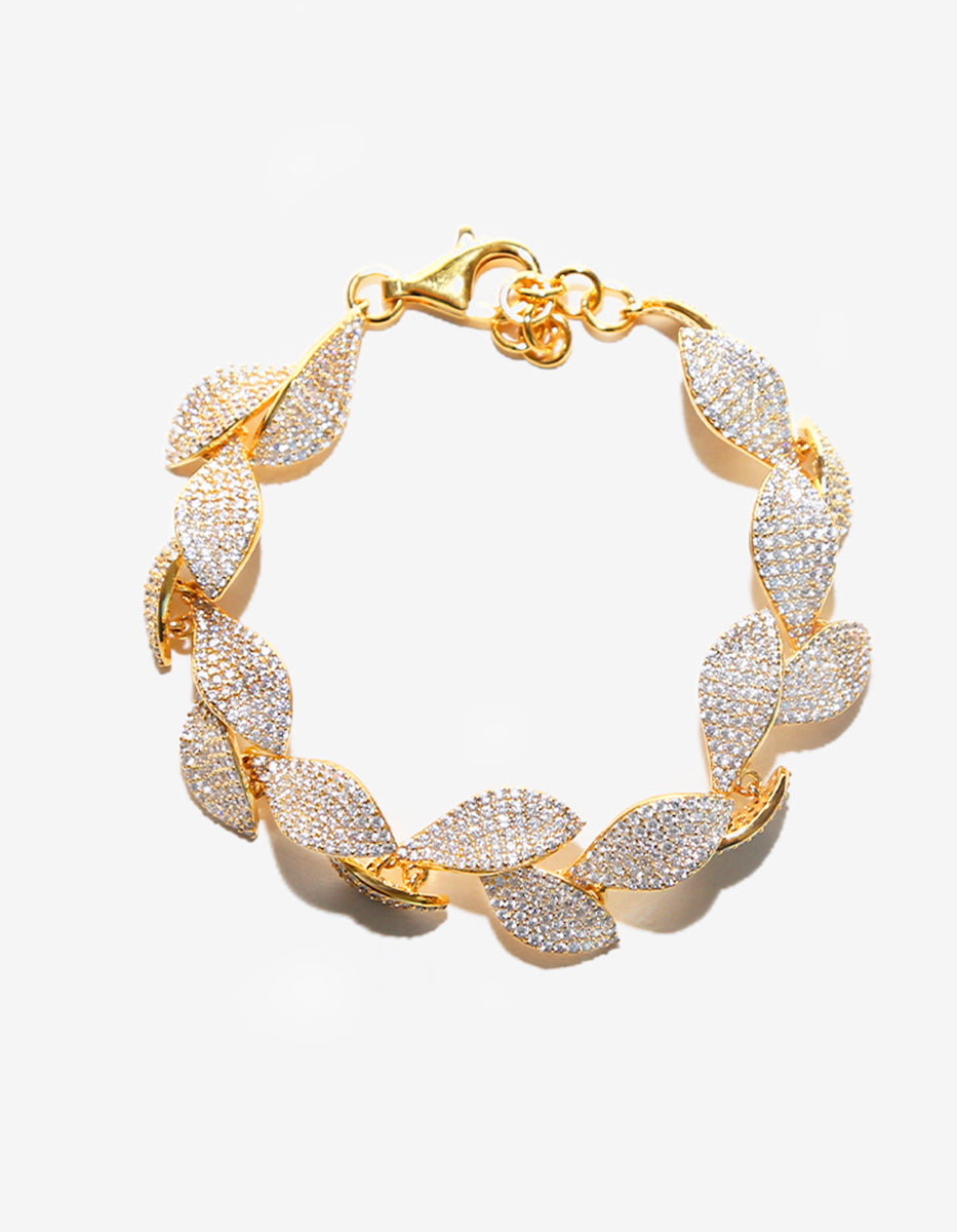 Pulsera elegante adornada con pavè de circonitas blancas Puresa