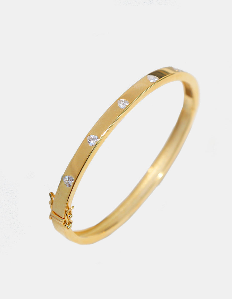 Brazalete elegante adornada con Pavé de circonitas blancas Puresa