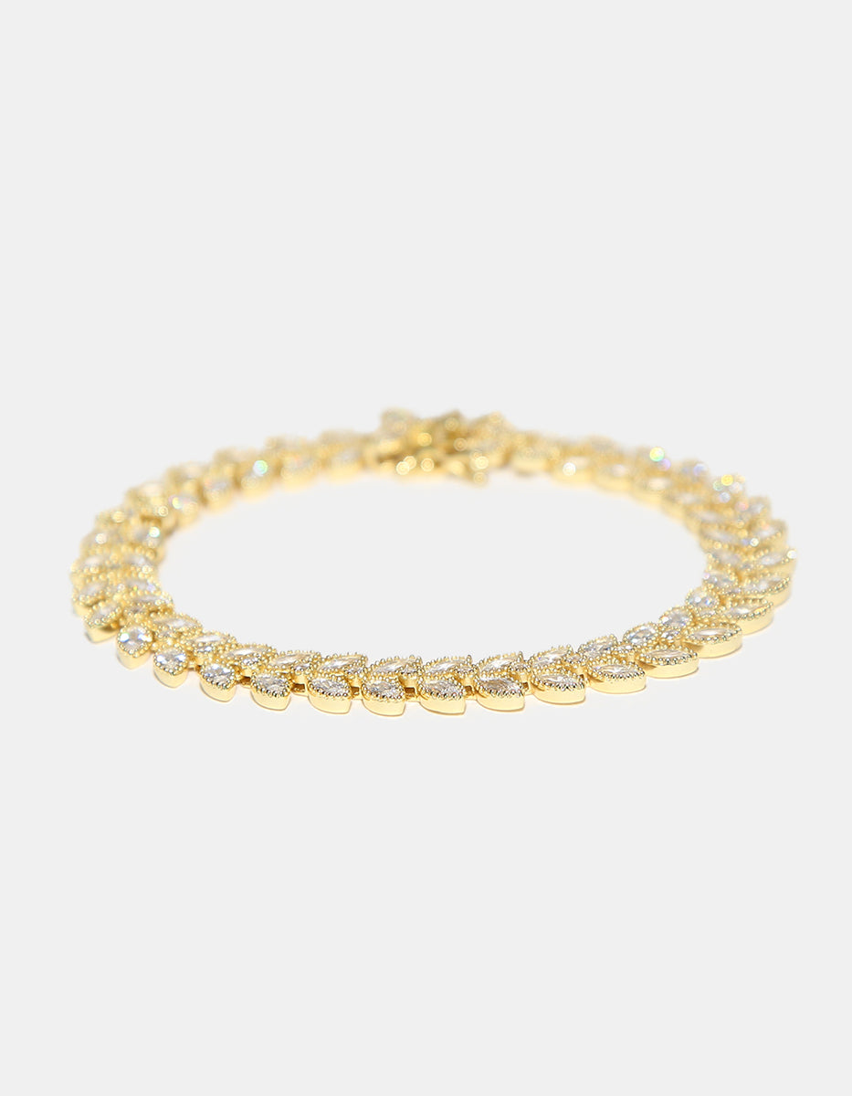 Pulsera tennis de plata engastada con circonitas blancas de corte redondo Steffi