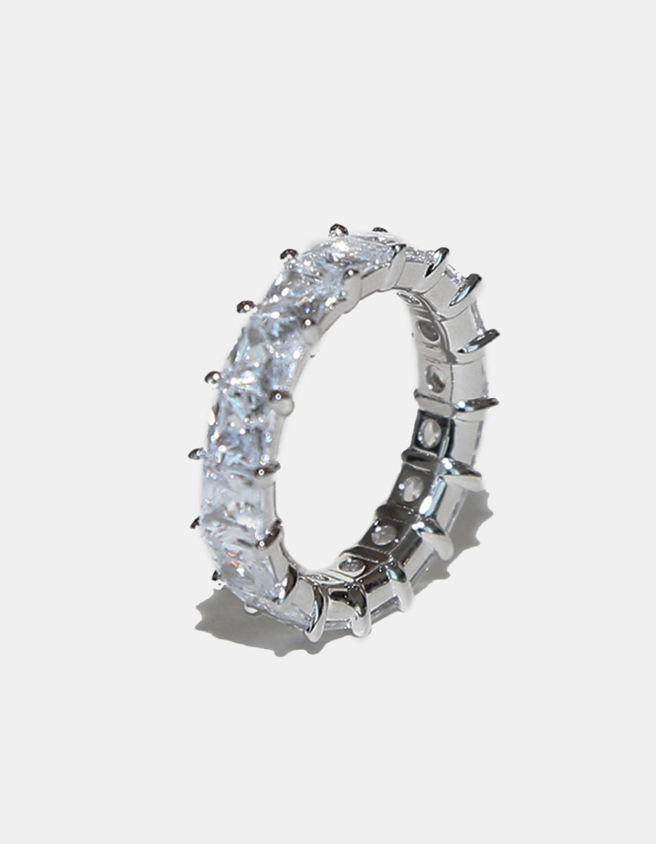 Anillo plata de ley con circonita blanca Steffi