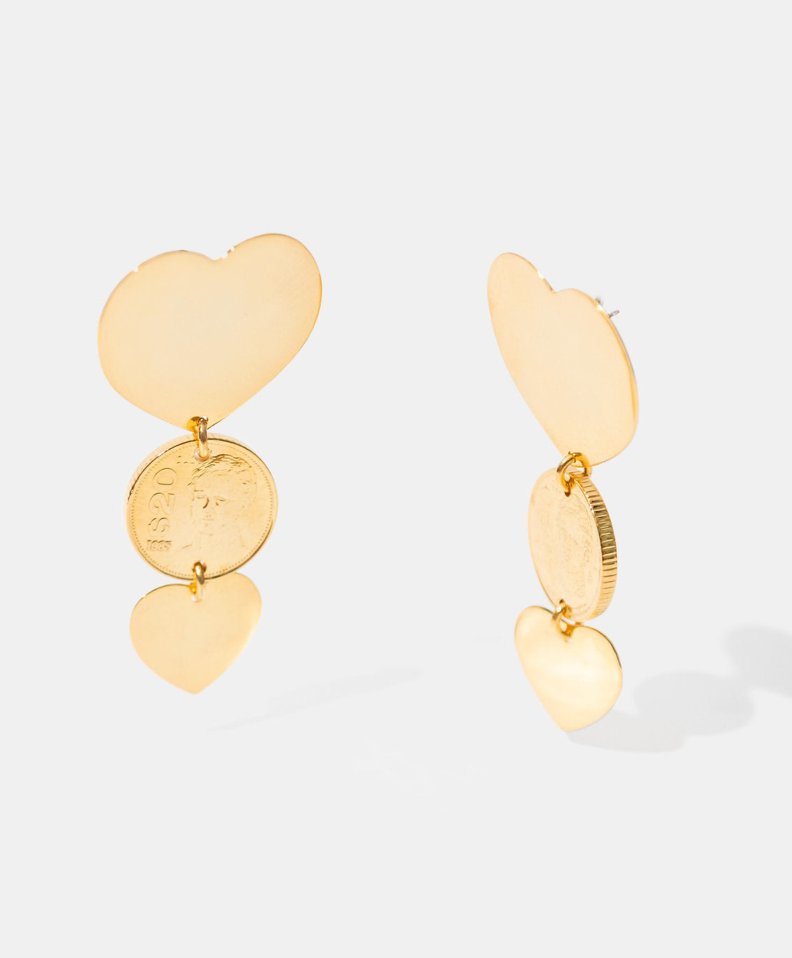 Pendientes con monedas auténticas Memorias