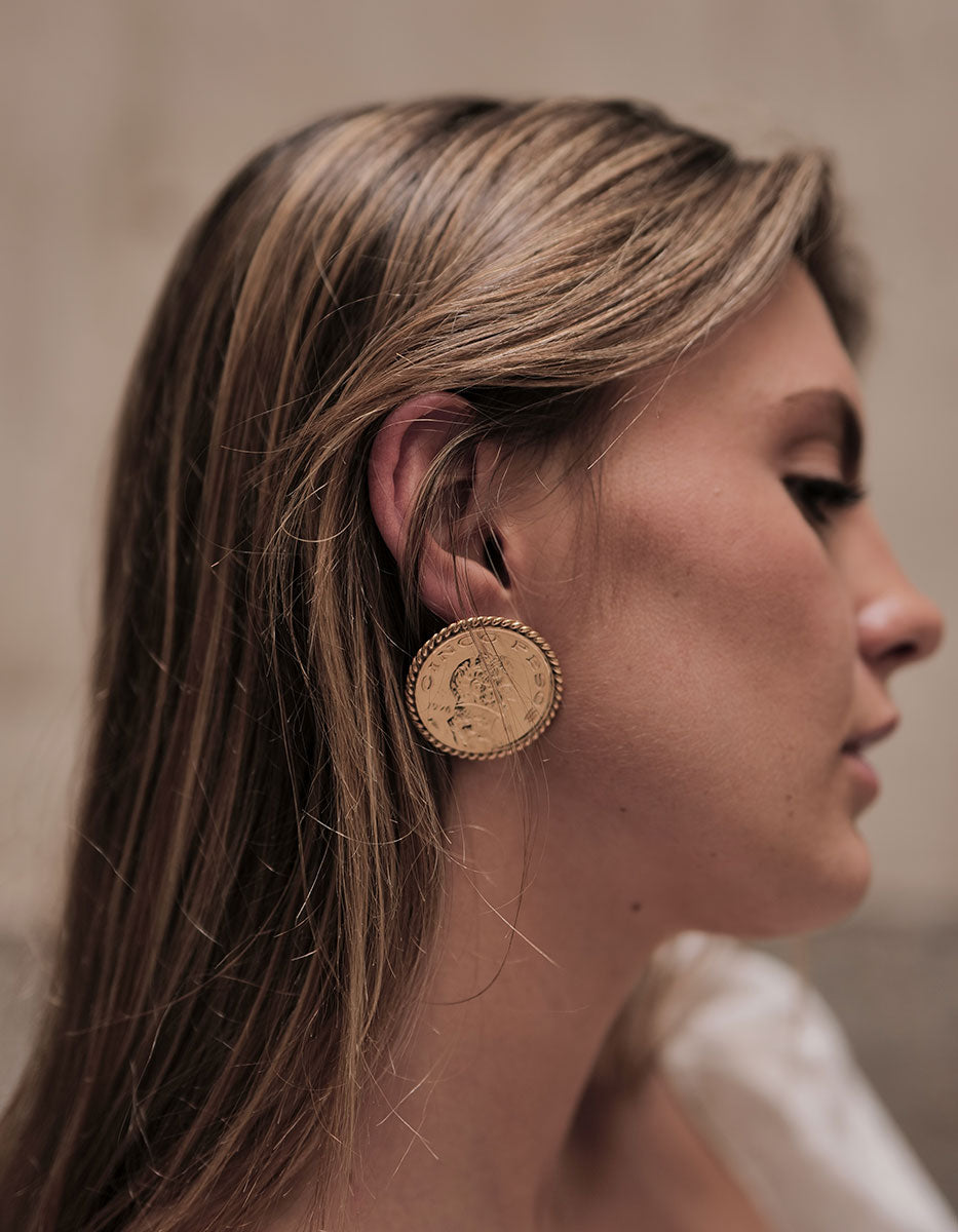 Pendientes moneda auténtica Memorias