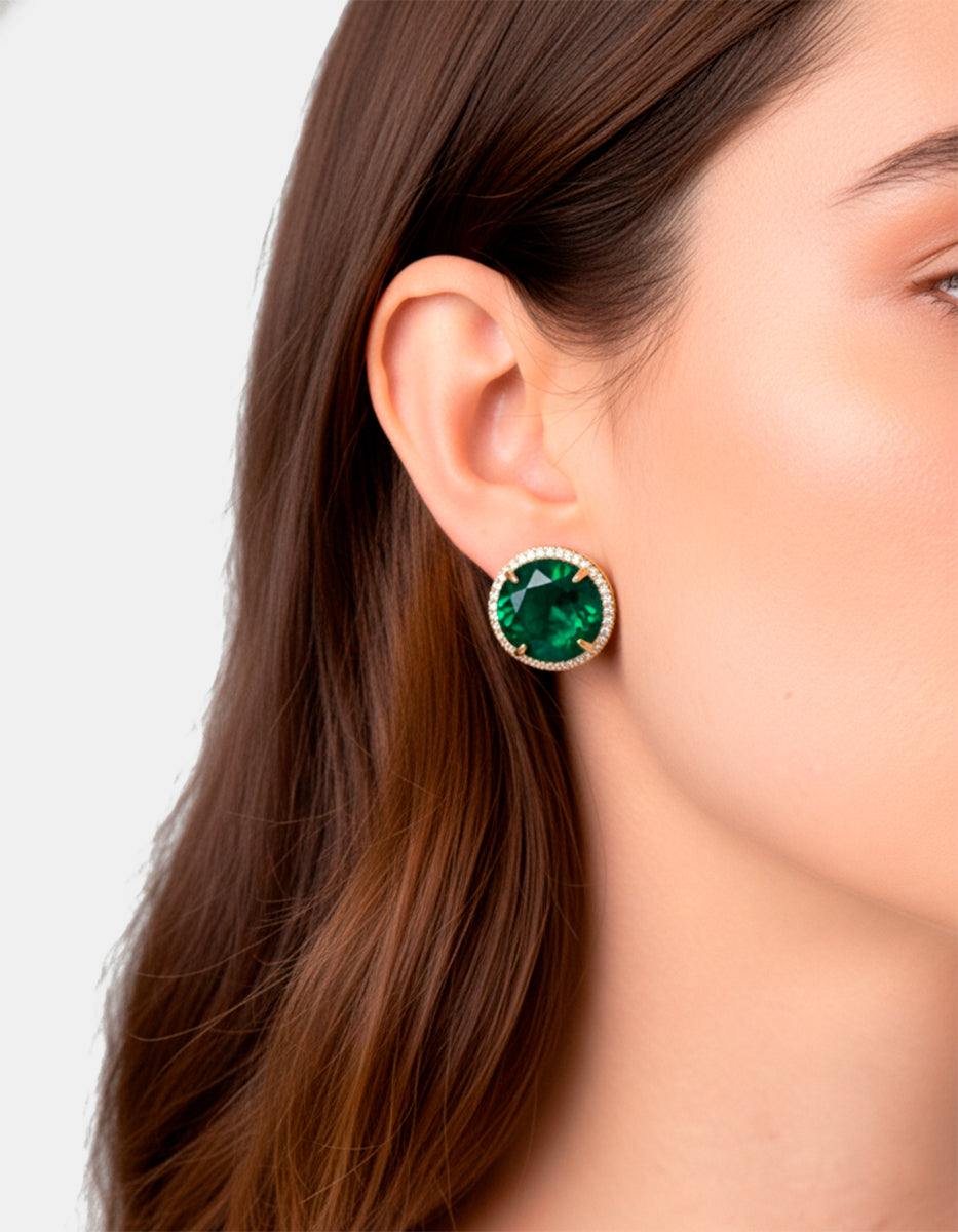 Broqueles esmeralda de bombay Luxury Color