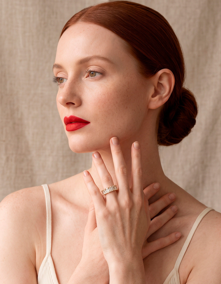 Anillo plata de ley con circonita blanca Steffi
