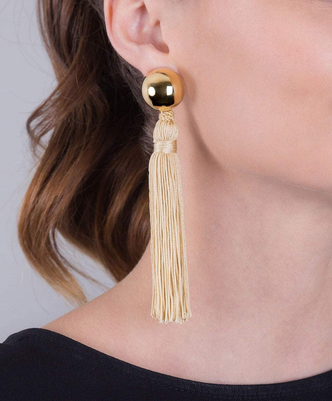 Pendientes bronce en baño vermeil 22kt Mota Universe