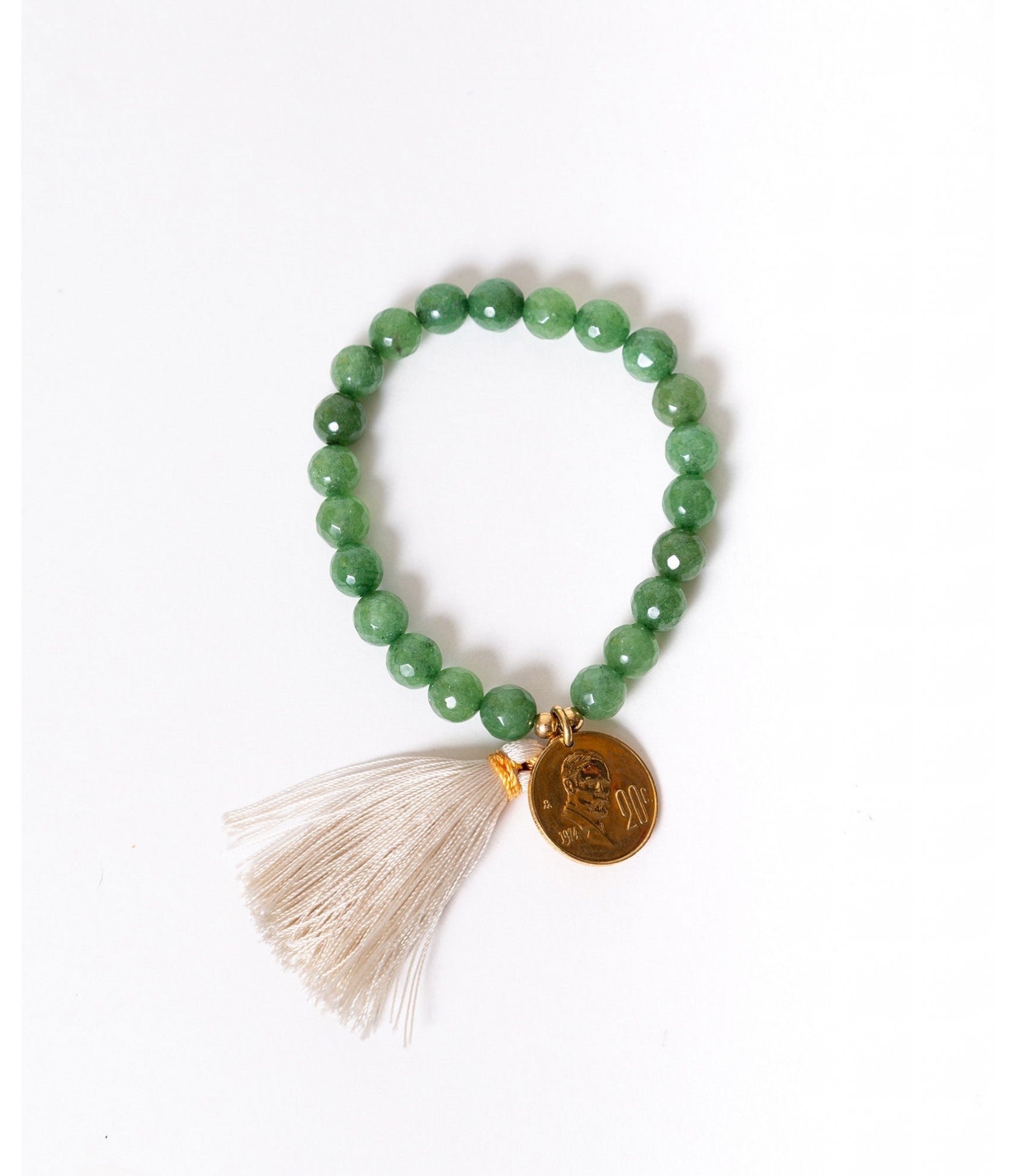 Pulsera moneda auténtica pompón Memorias