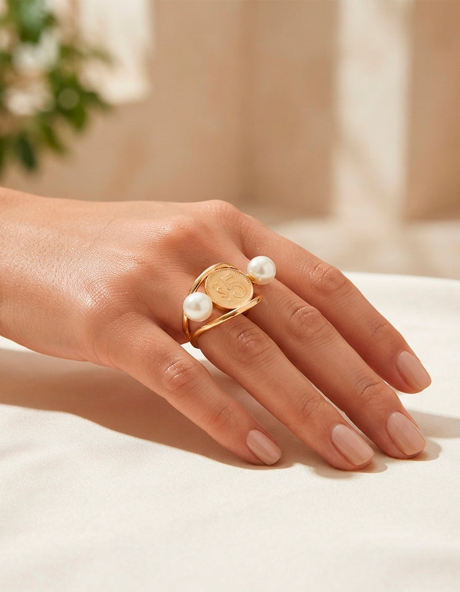 Anillo moneda auténtica Memorias