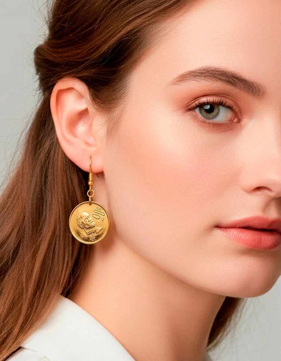 Pendientes monedas auténticas Memorias