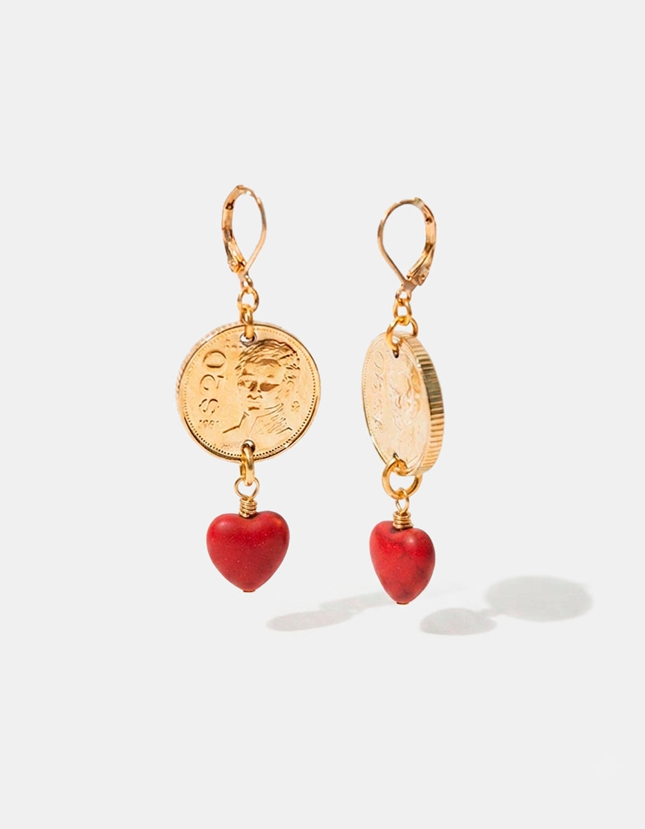 Pendientes monedas auténticas Memorias