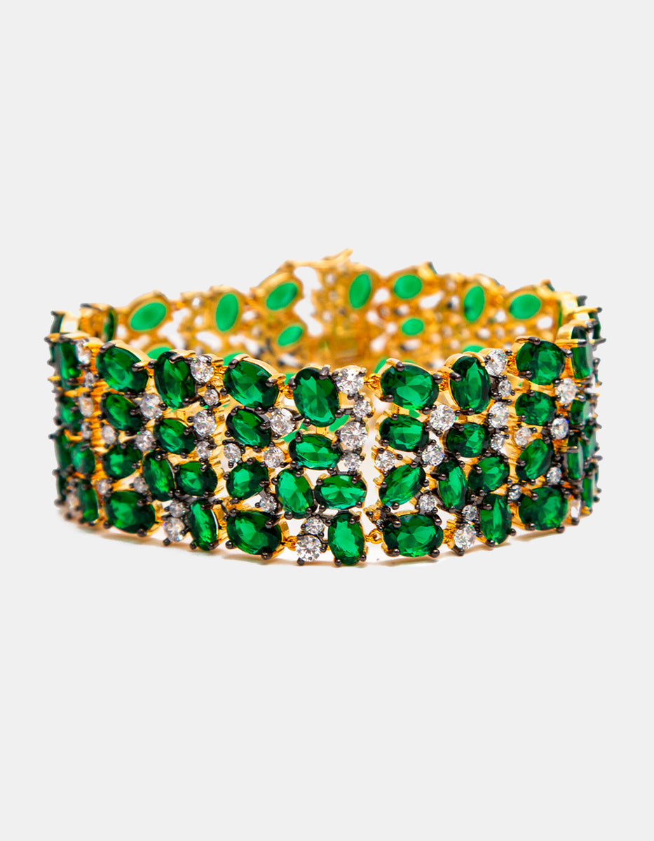 Brazalete esmeralda de bombay Luxury Color