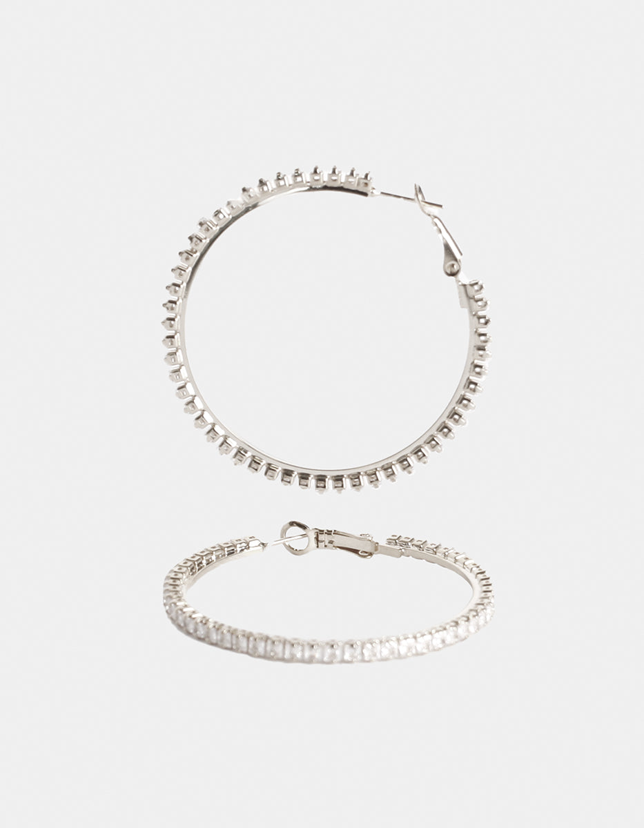 Aros con topacios cuadrados Festive Style