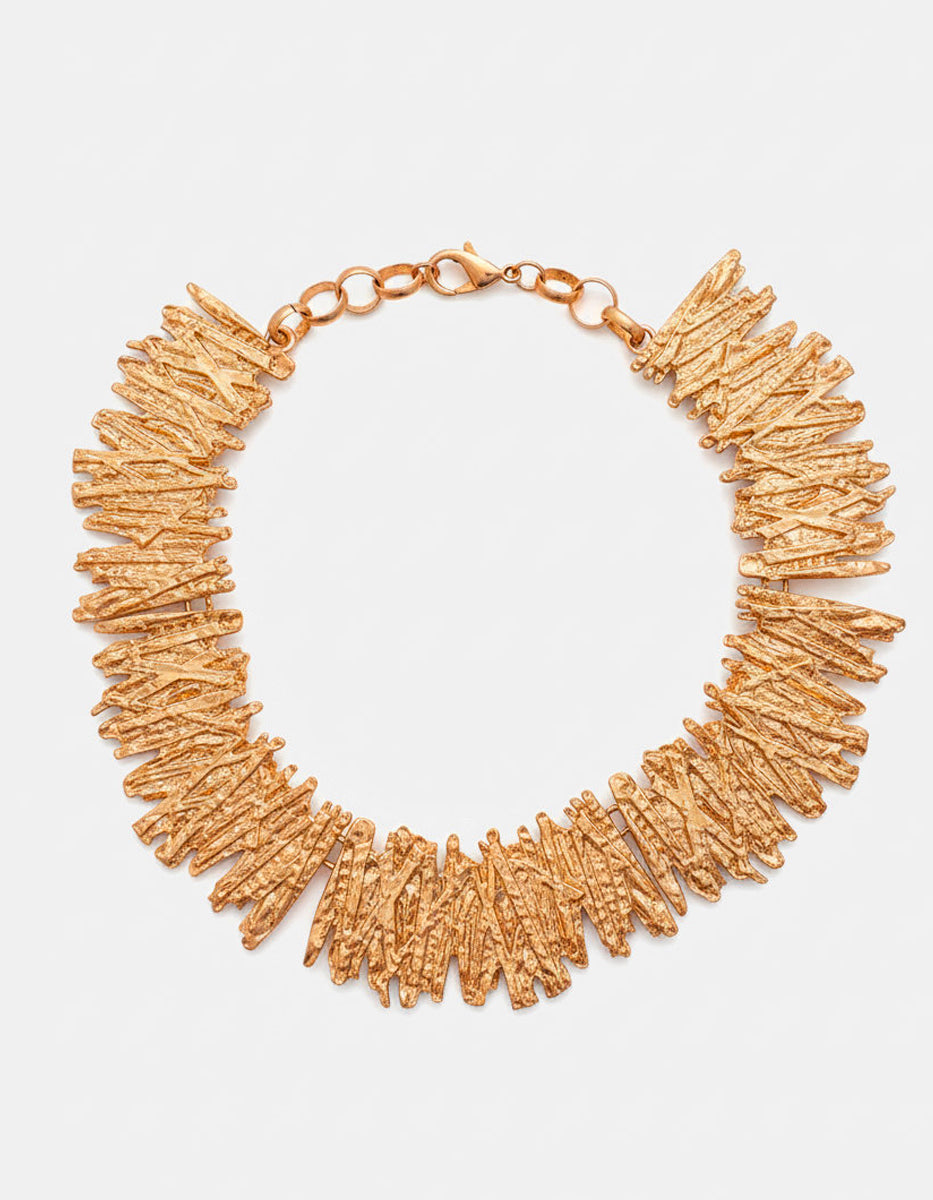 Collar Gold-filled con textura vintage Golden Chic