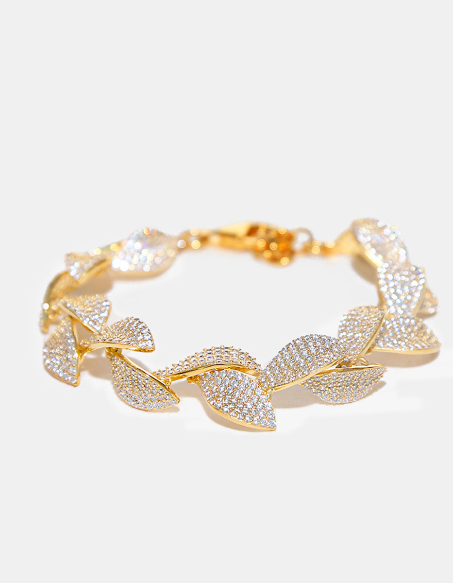 Pulsera elegante adornada con pavè de  circonitas blancas Puresa