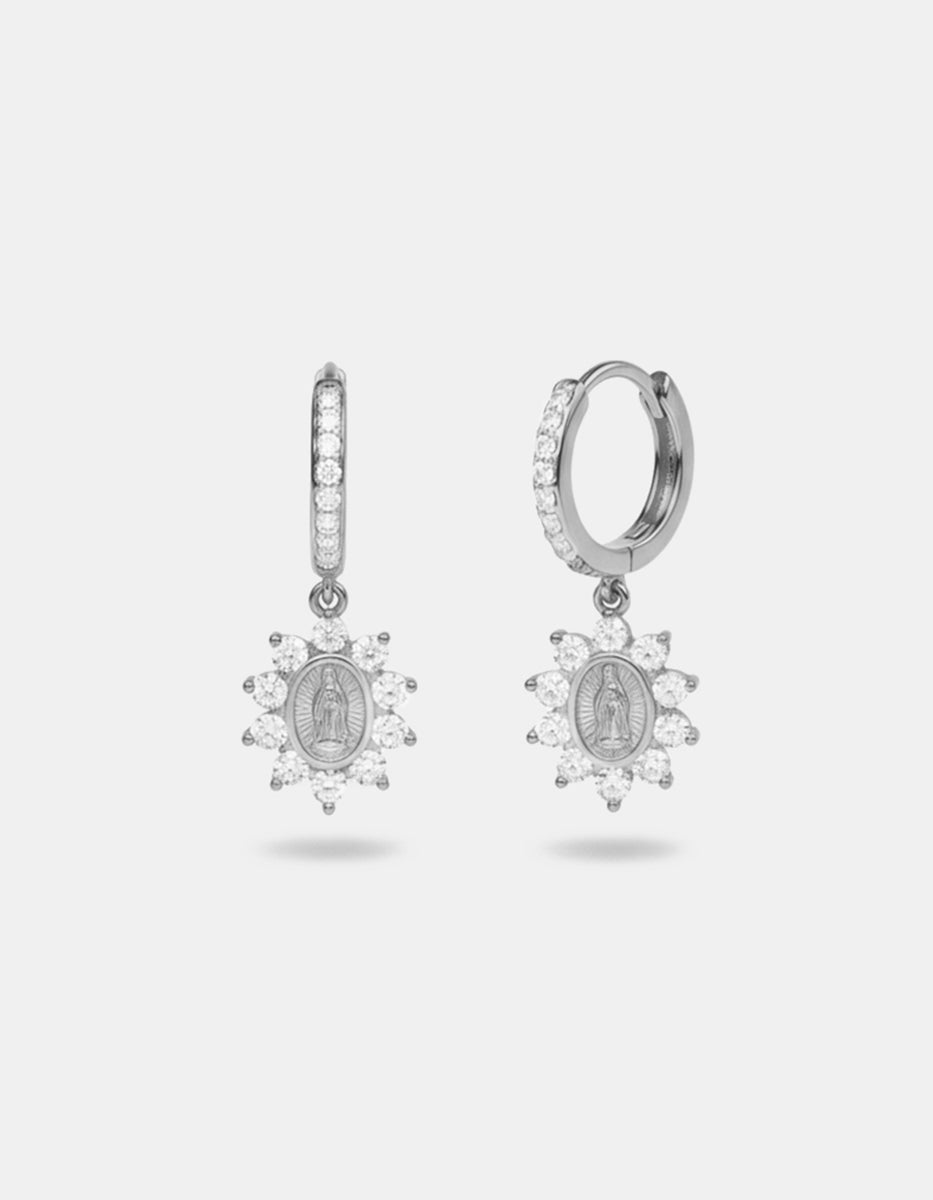 Pendientes Aro virgen de Guadalupe Cerca del Corazón