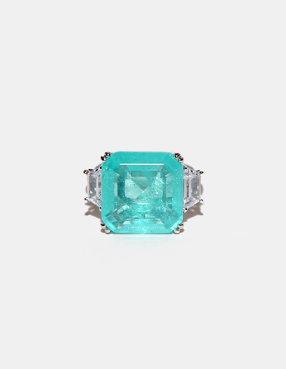 Anillo de piedras Naturales paraiba Ave del Paraíso