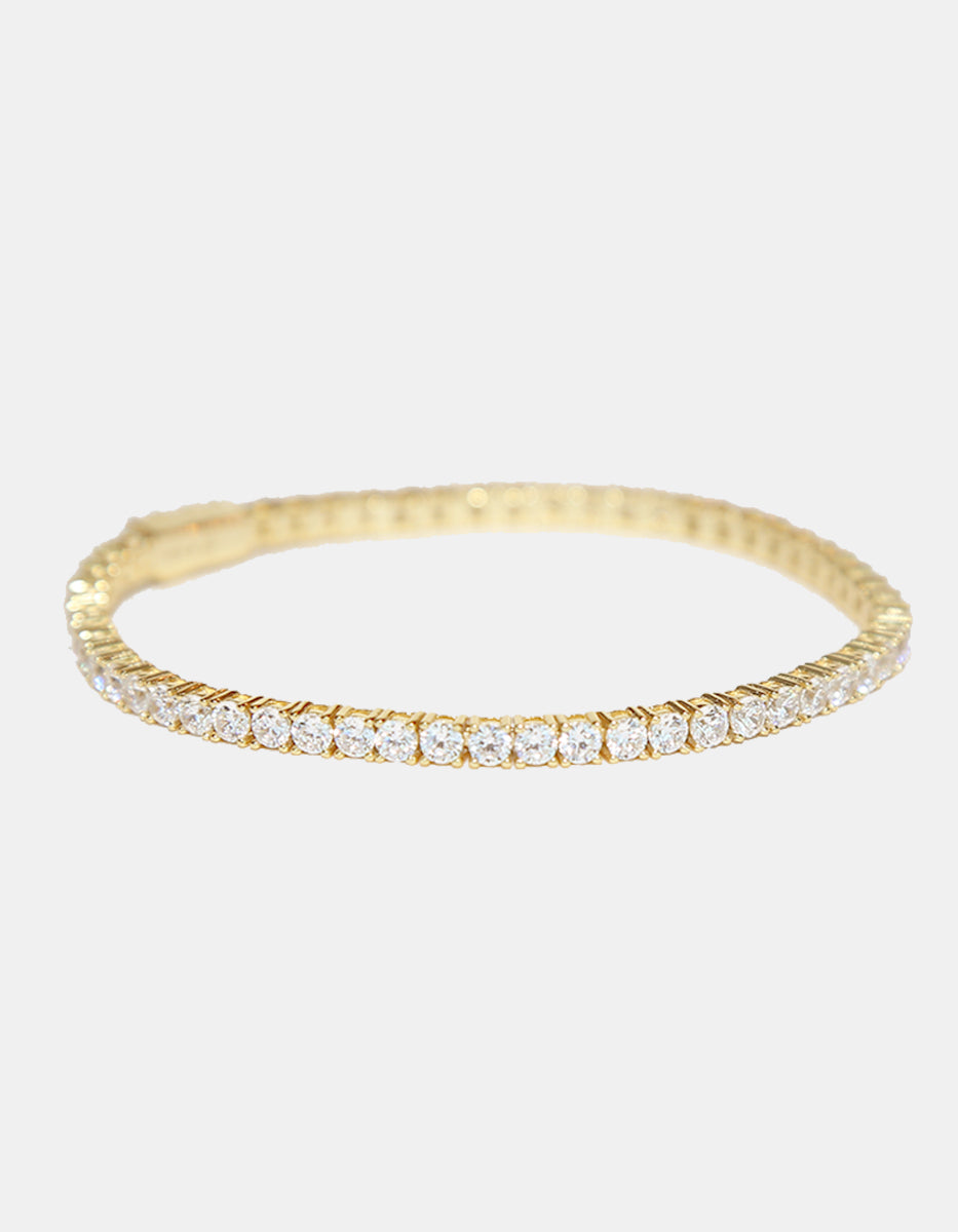 Pulsera tennis de plata engastada con circonitas blancas de corte redondo Steffi