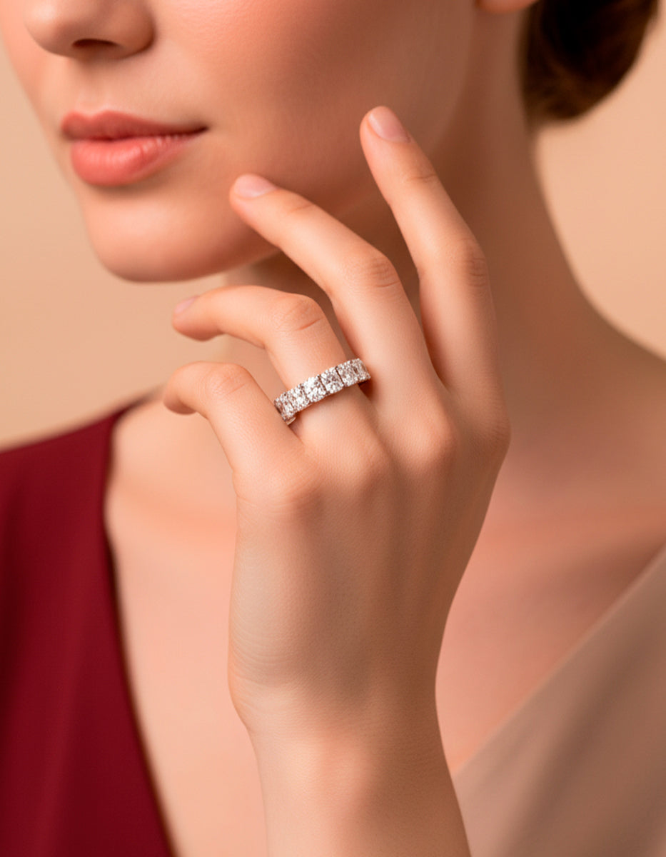 Anillo plata de ley con circonita blanca Steffi