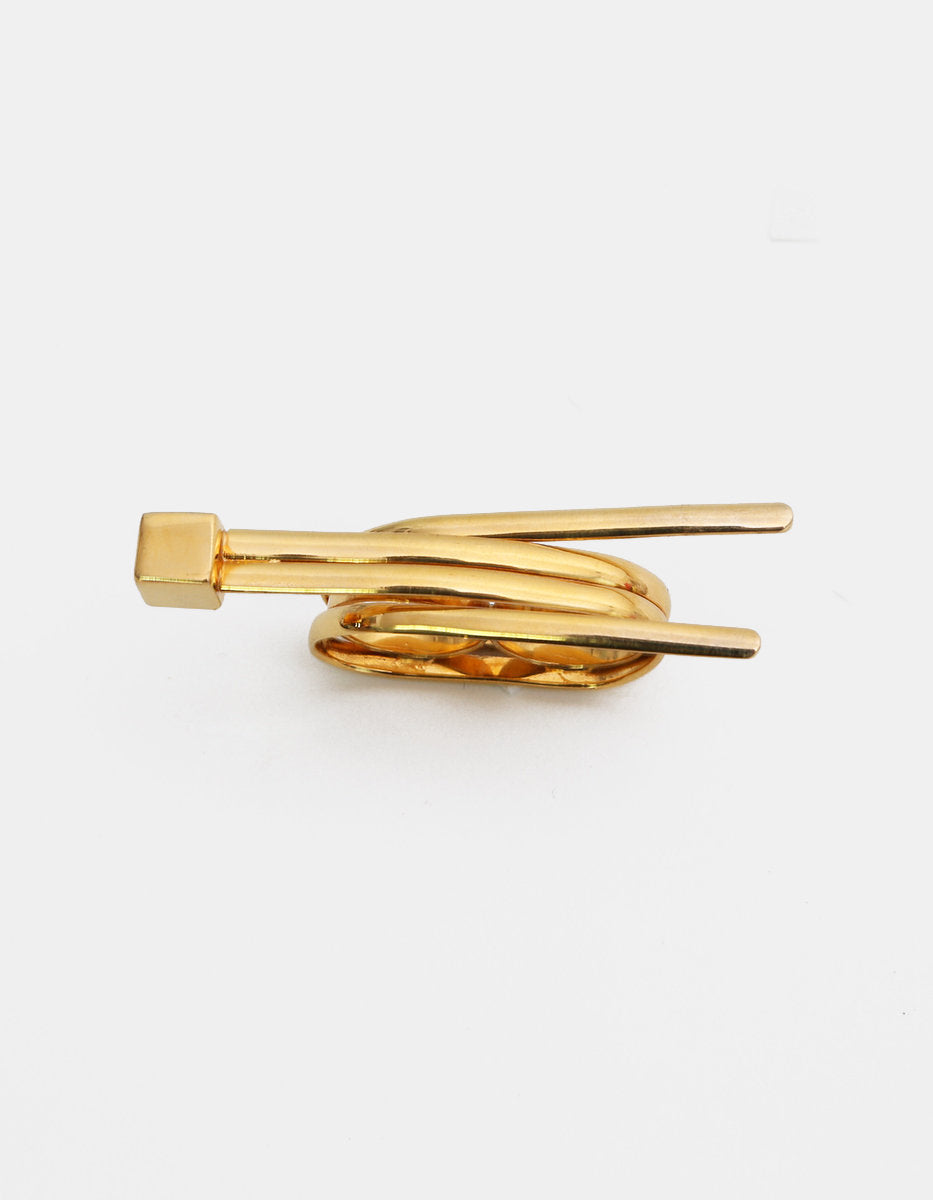 Pendientes bronce baño oro 22 kt Mexican Geometry