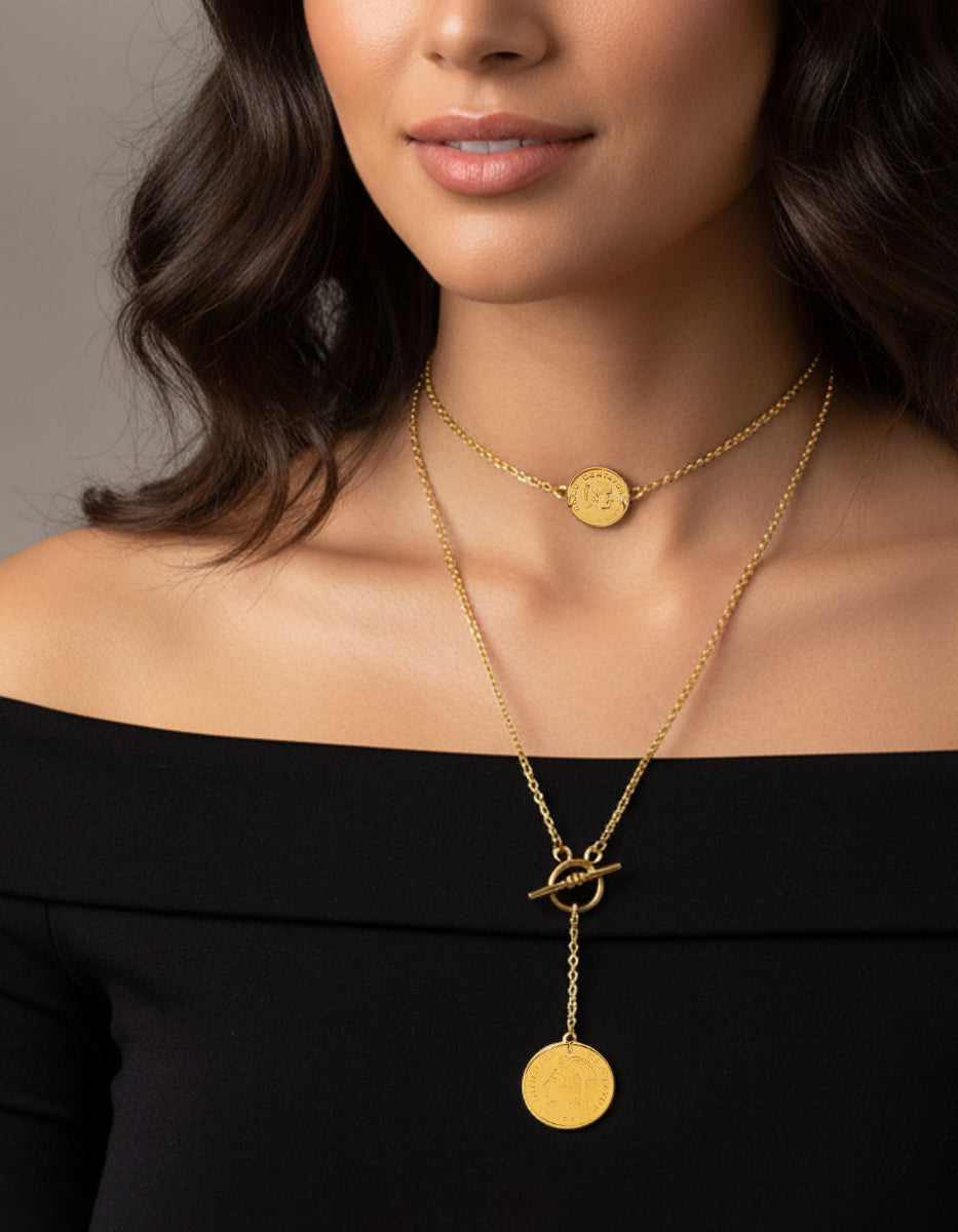 Collar monedas auténticas Memorias