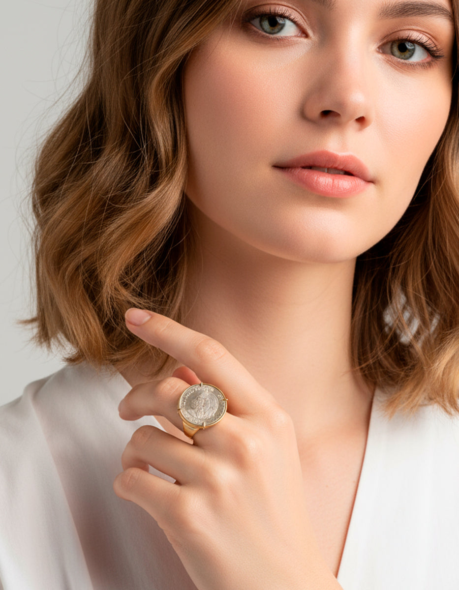 Anillo moneda auténtica Memorias