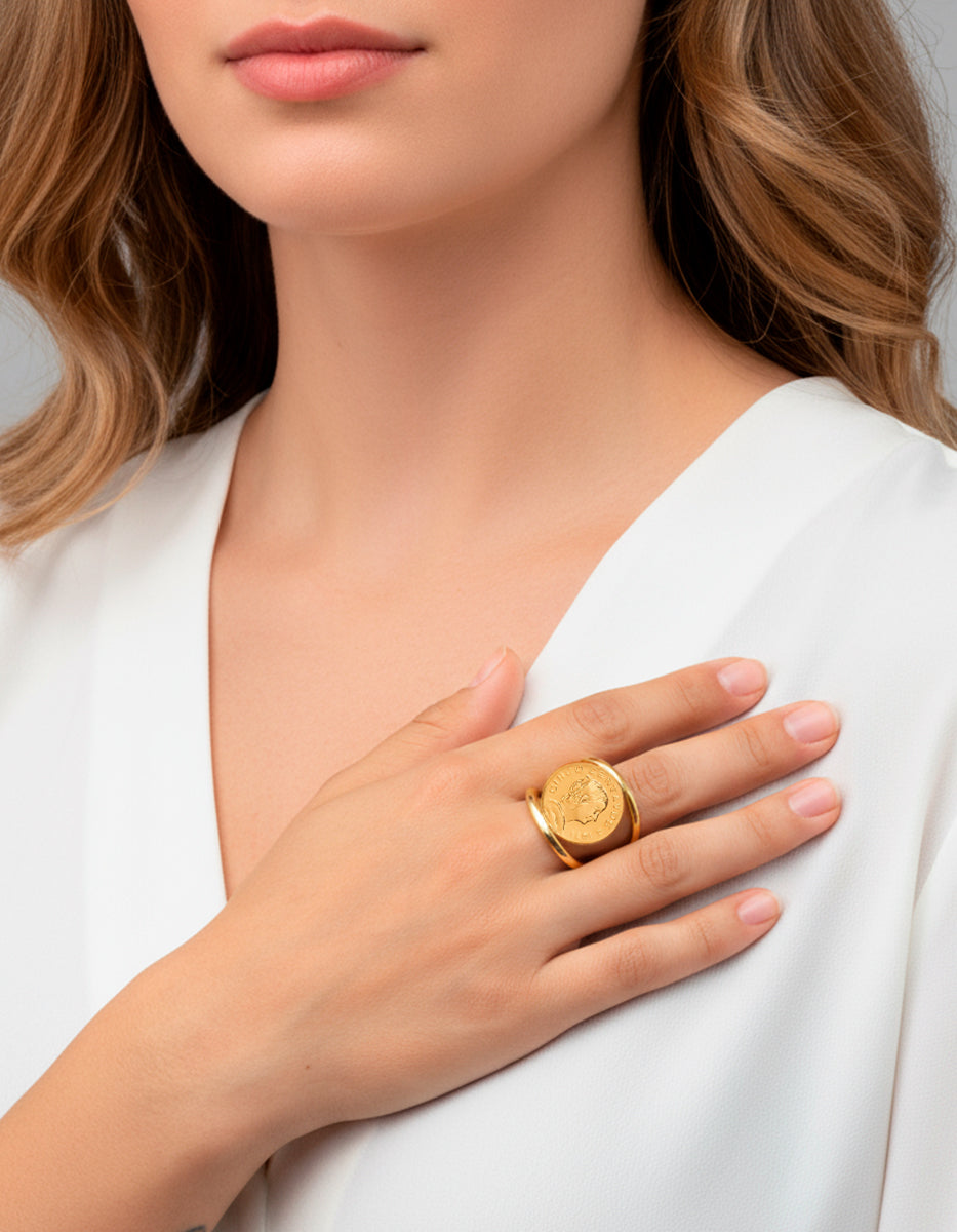 Anillo moneda auténtica Memorias