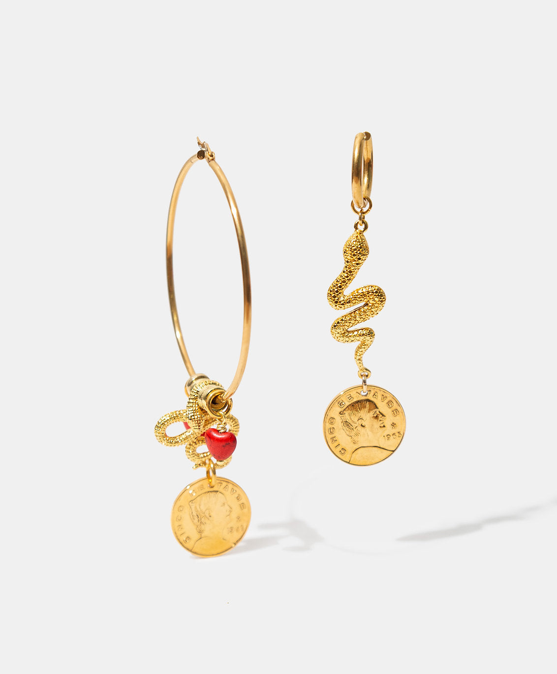 Pendientes monedas auténticas Memorias