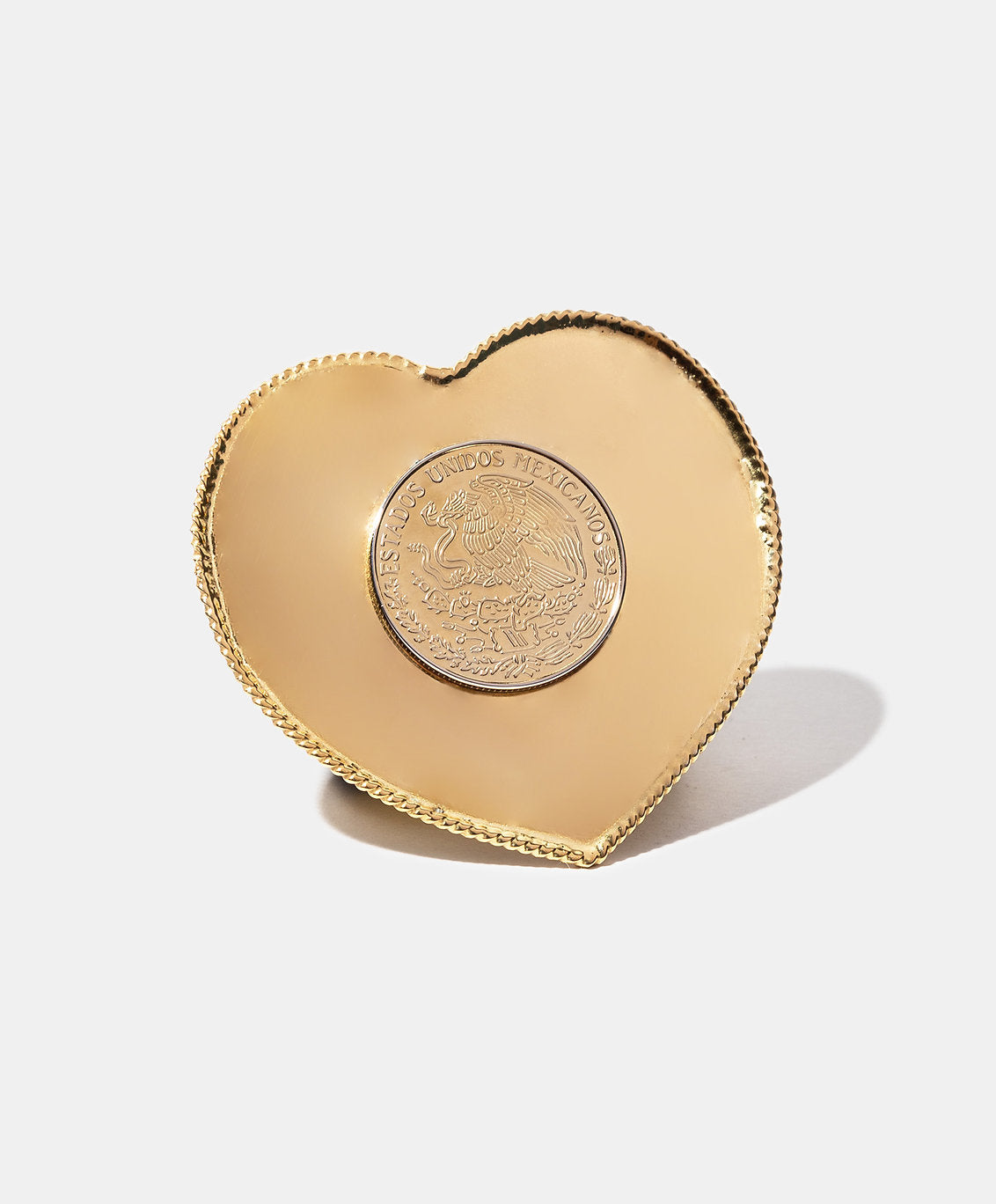 Broche corazón con moneda autentica Memorias