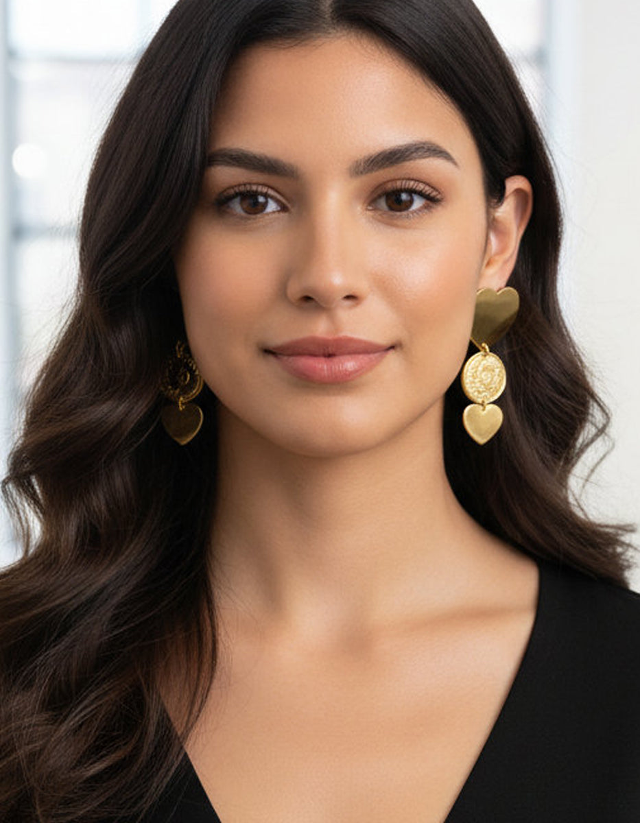 Pendientes con monedas auténticas Memorias