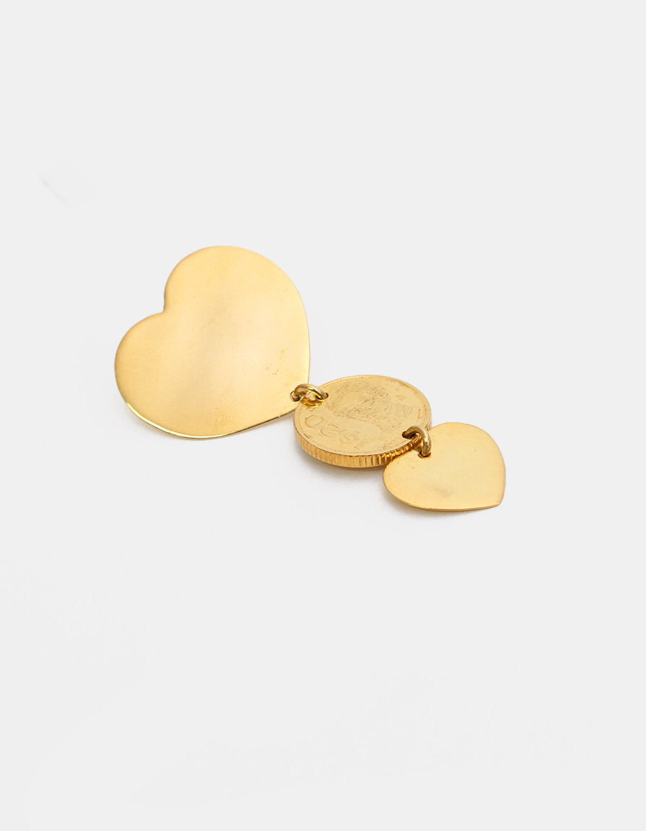 Pendientes con monedas auténticas Memorias